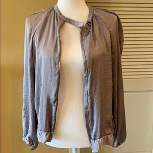 Zara Light satin bomber jacket